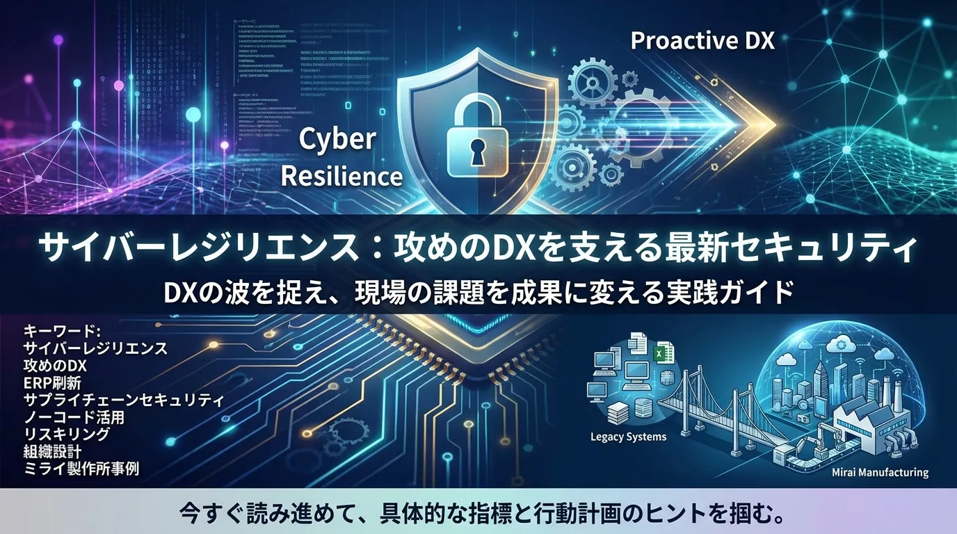 サイバーレジリエンス:攻めのDXを支える最新セキュリティ