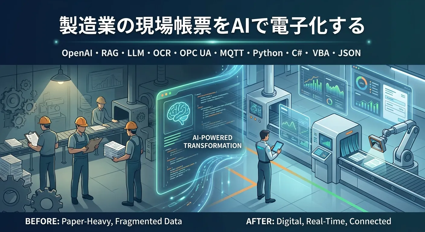 製造業の現場帳票をAIで電子化する