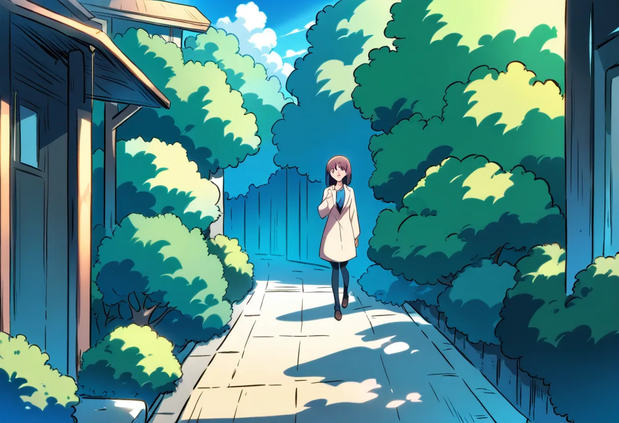 小さな一歩を踏み出して歩く人