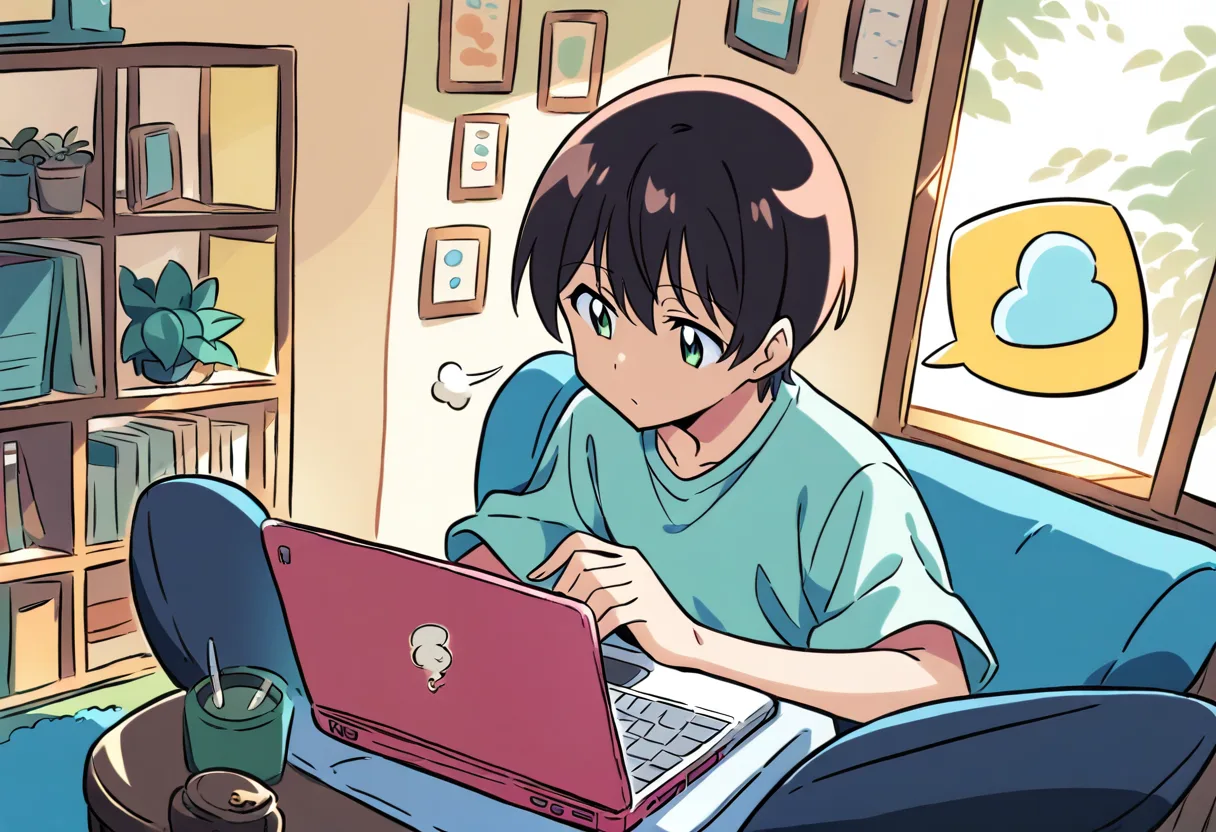 AIに家計の相談を入力する人