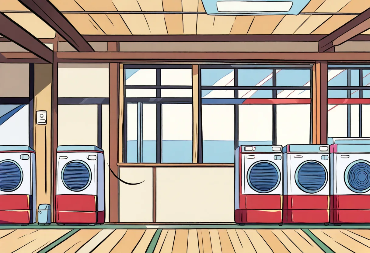 湿気と風の動きをやさしく示した部屋干しの図