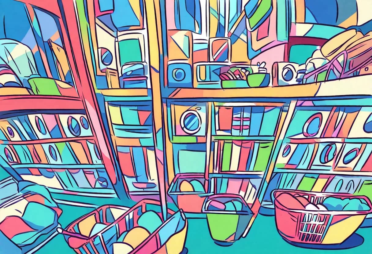 洗濯物を3つに分けて負担を減らすイラスト
